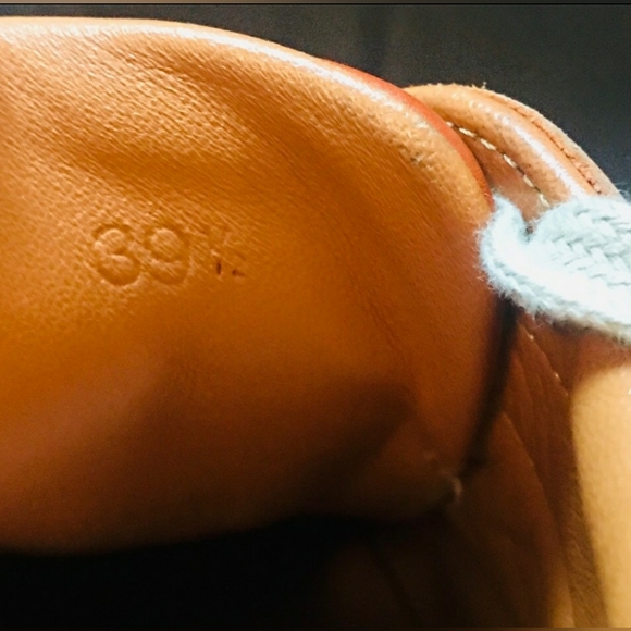 ***SOLD!!*** Hermès Brick Orange Leather Vintage Sneakers - Picture 6 of 10